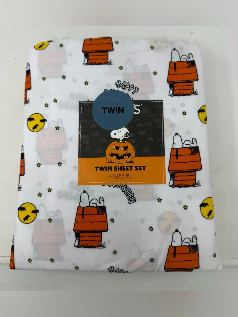 Snoopy Peanuts Fall Halloween Twin Sheet set New